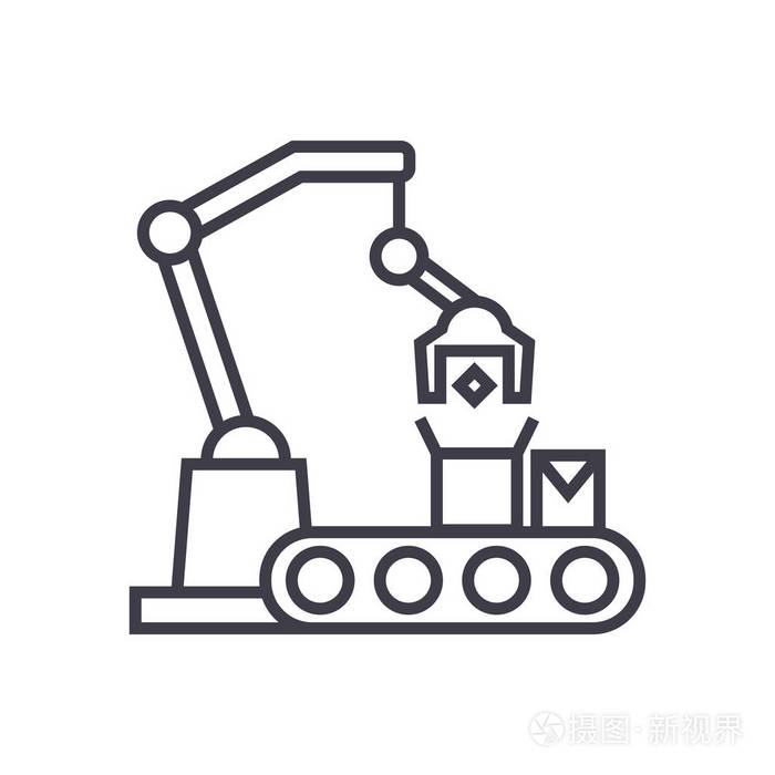 工業(yè)機(jī)器人標(biāo)志 矢量線(xiàn)繪制的創(chuàng)新與美學(xué)